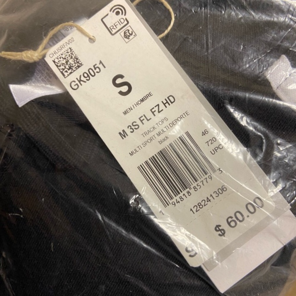 Black Full Zip Hoodie | Adidas - Picture 7 of 7
